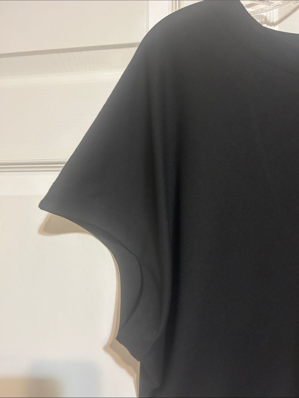 COS Black Draped Short-Sleeve Tunic Top - Picture 4 of 5